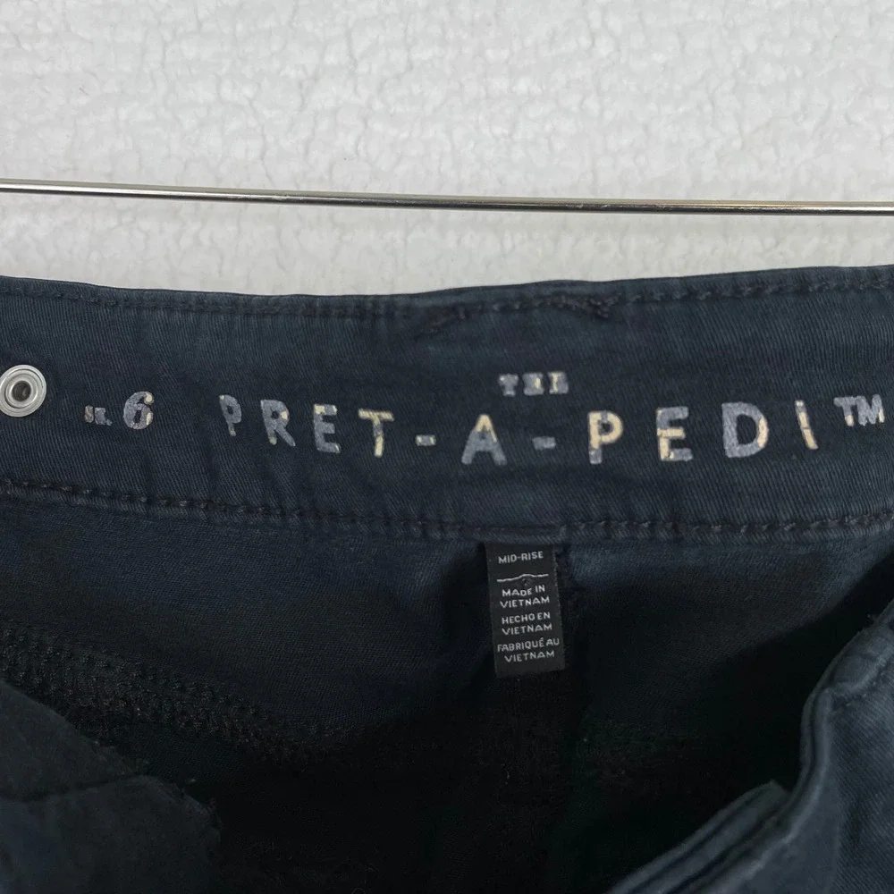 White House Black Market Pret-A-Pedi Slim Mid Rise Pants Navy  Size 6
